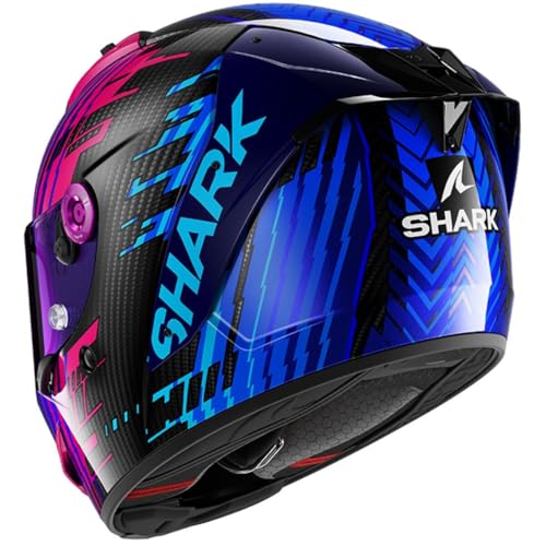 SHARK, Casco Moto Integral AERON EDGY Carbon Blue Chrome DBU, XS