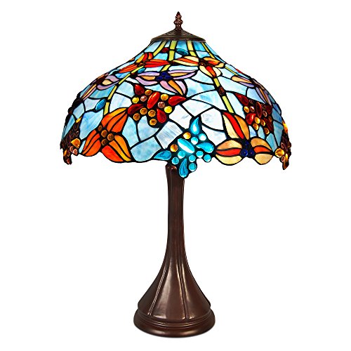 World Art Lámparas De Estilo Tiffany, Multicolor, 59 x 42 x 42 cm