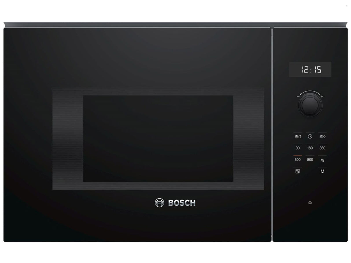 Bosch Serie 6 BFL524MB0 Integrado - Microondas (Integrado, Microondas con grill, 20 L, 800 W, Giratorio, Tocar, Negro)