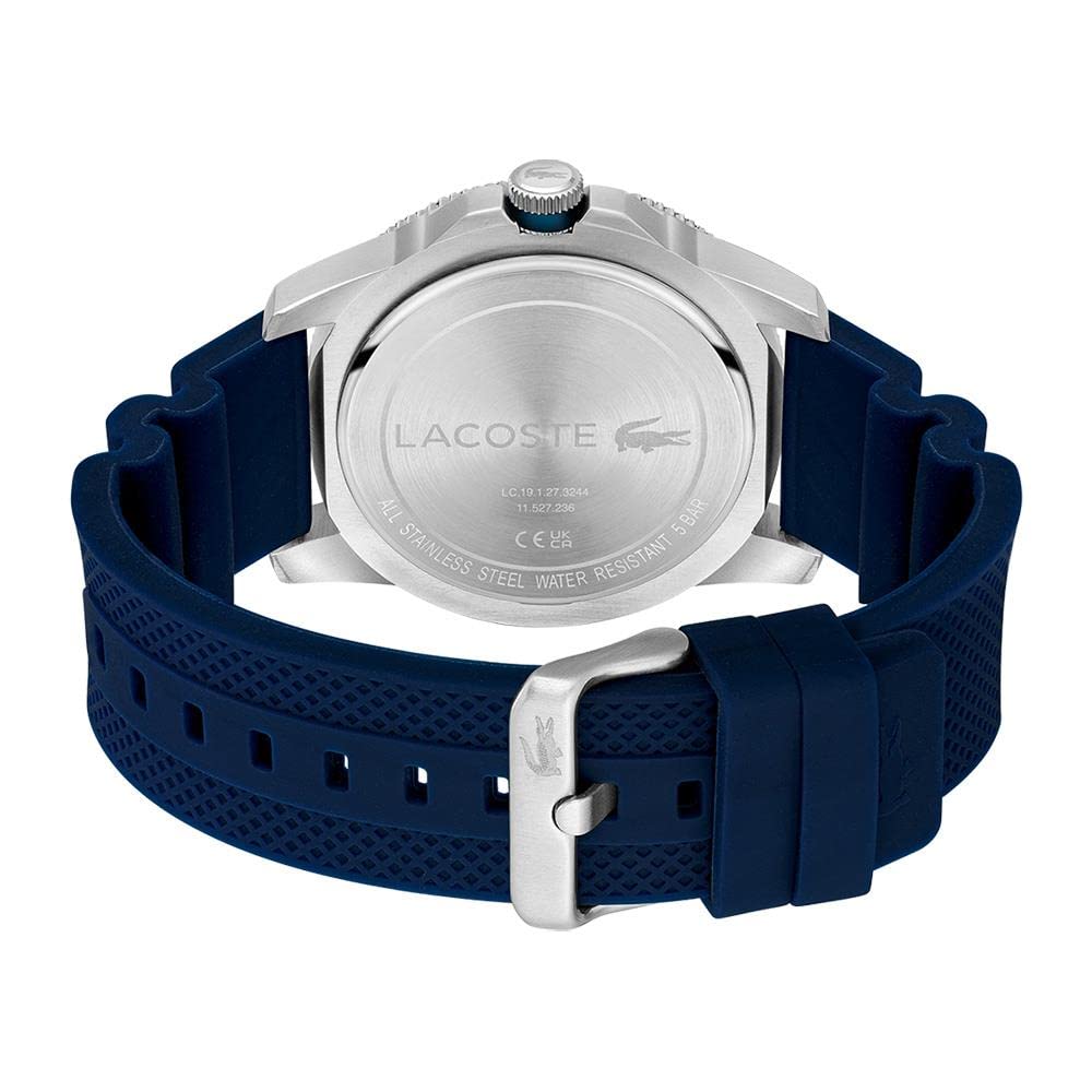 Lacoste Reloj Analógico de Cuarzo para Hombre Colección Regatta con Correa de Silicona Azul Marino - 2011202