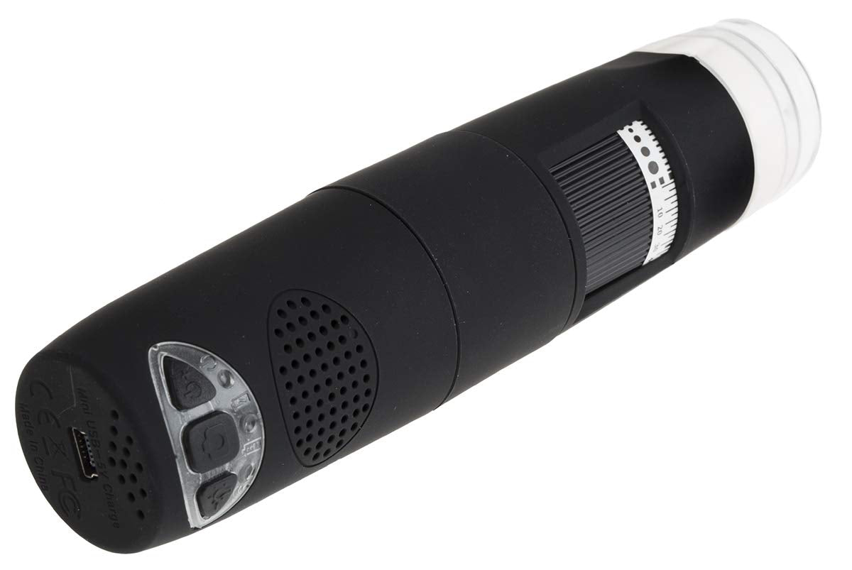 RS PRO Microscopio WiFi MICFIUVWP Ampliación 5 → 200X 1280 x 1024 píxeles