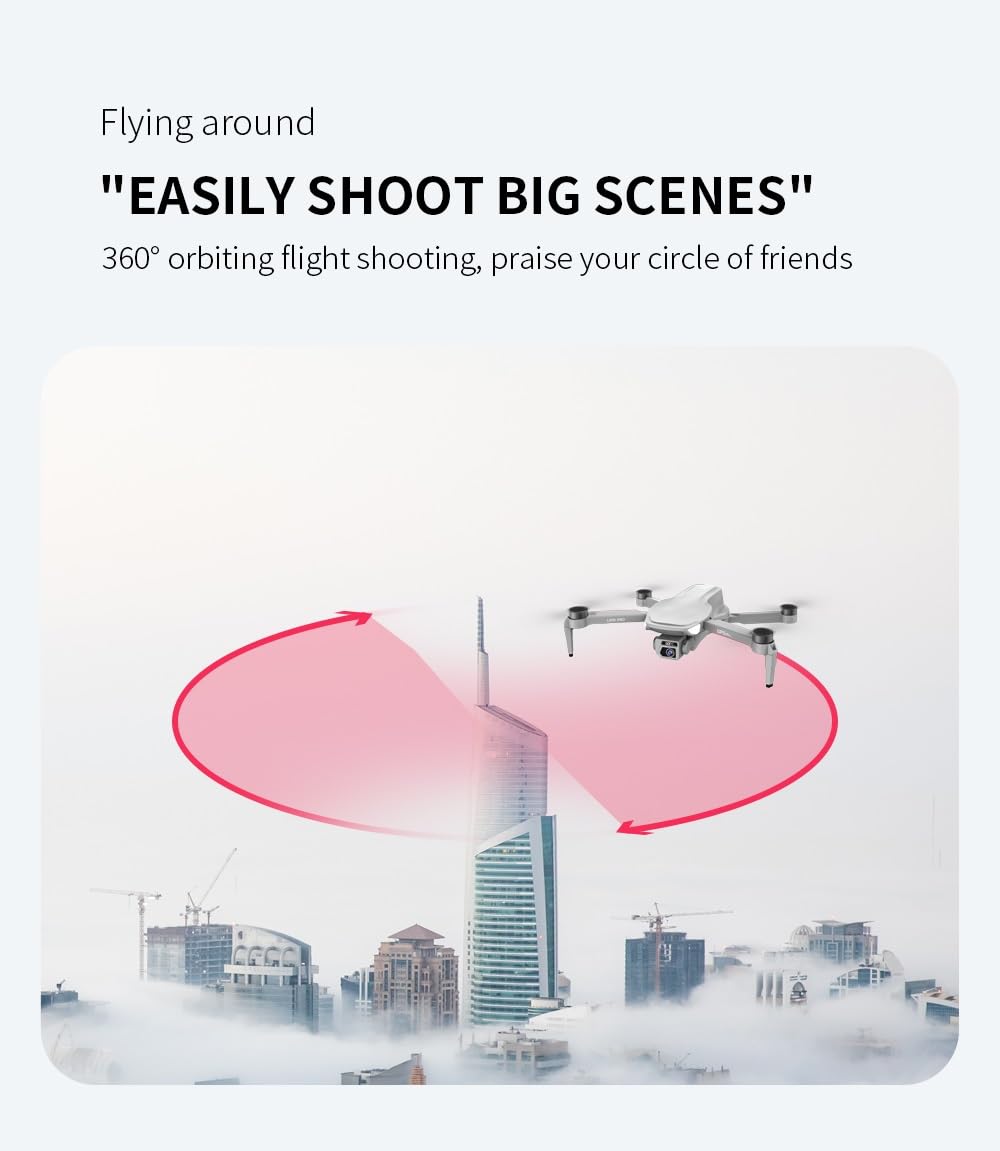 LUXWALLET Libra Eagle - 30KM/h Drone - 191 gram - WiFi GPS 4K Drone - EIS Stabilisator - 1200 Meter 5G Afstand + 2X Accu