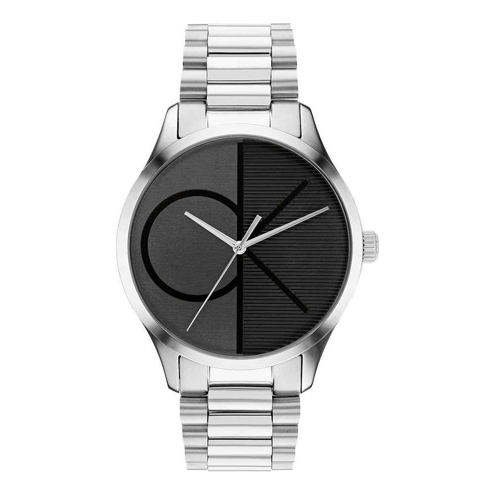 Calvin Klein Reloj Analógico de Cuarzo para Hombre y Mujer Colección Iconic Disponible con Pulsera de Acero Inoxidable en Enlace o en Malla