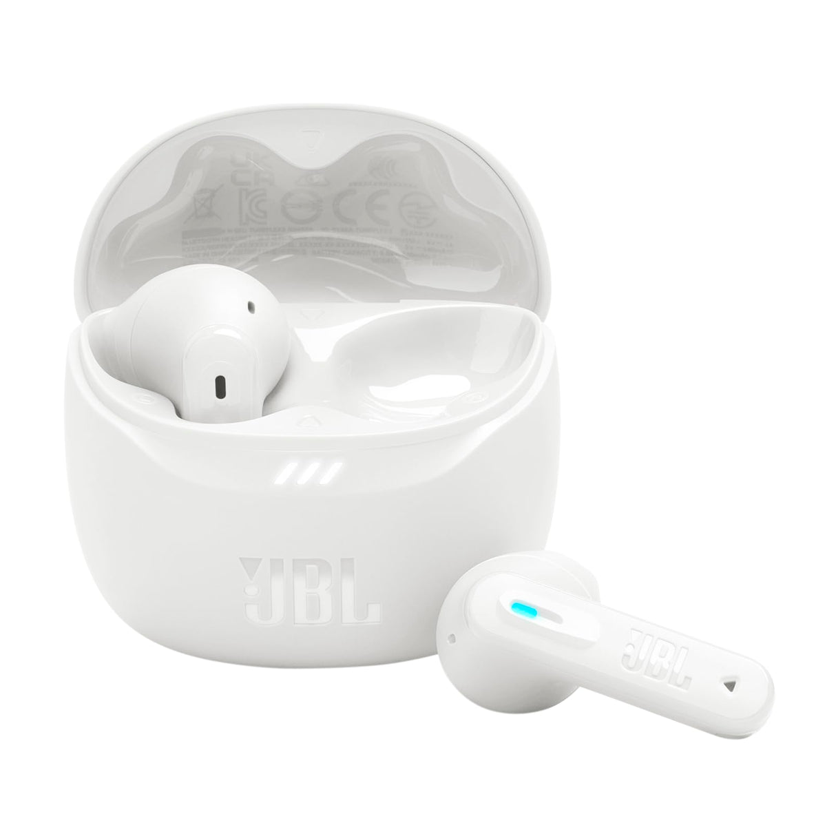 JBL Tune Flex 2, Auriculares inalámbricos Bluetooth y cancelación de Ruido. Autonomía de hasta 48 hrs, IP54 Resistentes al Agua y al Polvo, conexión multipunto, diseño ergonómico y Abierto, Blanco