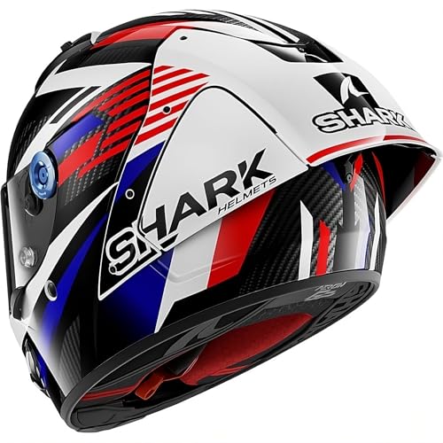 SHARK, Casco Moto Integral AERON GP FIM FIRSTLAP Carbon Blue Red DBR, XL