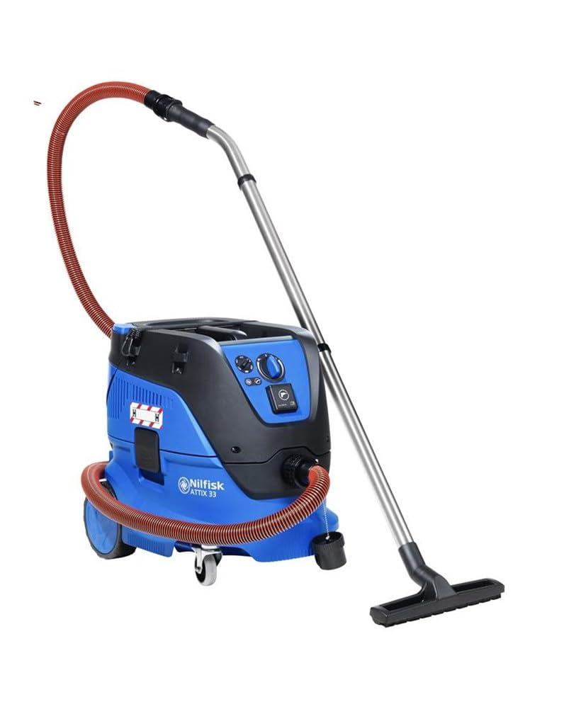 Nilfisk ATTIX 33-2H PC 30L 1400W Negro, Azul - Extractor de polvo (30 L, 1400 W, Negro, Azul, Secar, 75 L/s, 250 mbar)