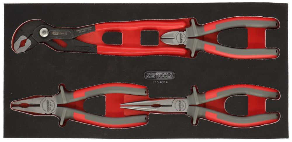 KS Tools 714.0158 Composición de 158 herramientas 3 cajones para carro
