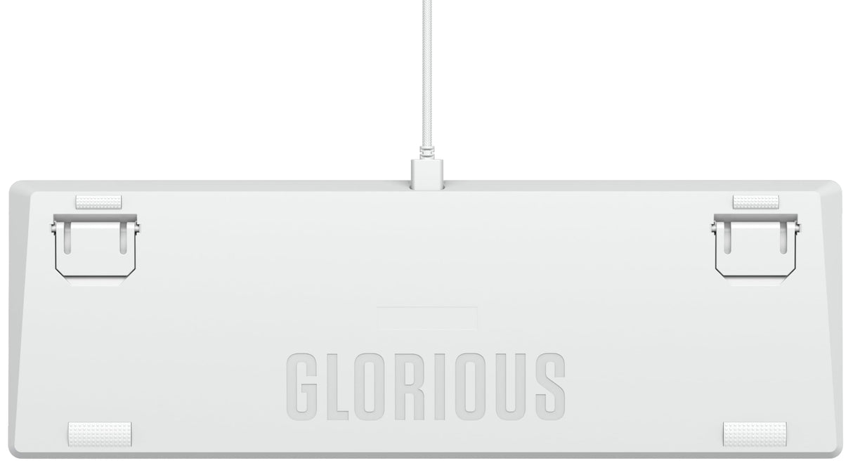 Glorious Gaming GMMK 2 Full Size (96%) - Teclado gaming mecánico, carcasa de aluminio, personalizable, keycaps dobles, switches Glorious Fox, RGB, distribuciones QWERTY inglés - Blanco