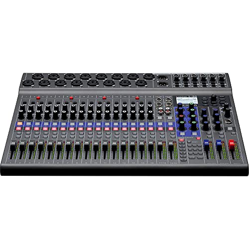 Zoom LiveTrak L-20 - Mixer digital & grabador multipista, 20 entradas/22 canales de grabación en SD, interface de audio 22-in/4-out, 6 salidas personalizables, wireless iOS control