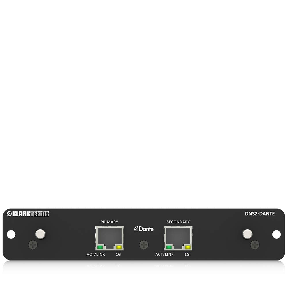 Klark Teknik DN32-DANTE Módulo de expansión Audinate Dante con hasta 32 canales bidireccionales
