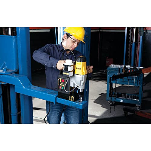 DeWalt DWE1622K-QS Columna electromagnética con taladro morse 1200W 50 mm, Negro y amarillo
