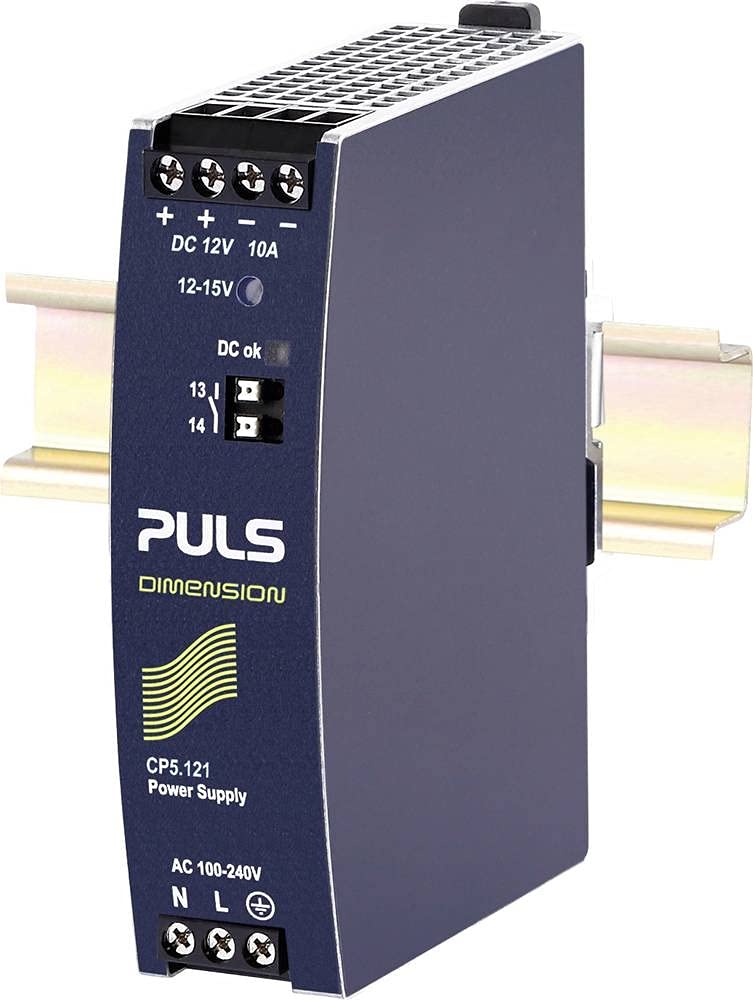 PULS Fuente de alimentación (riel DIN) 12 V/CC 120 W. Contenido: 1 unidad.