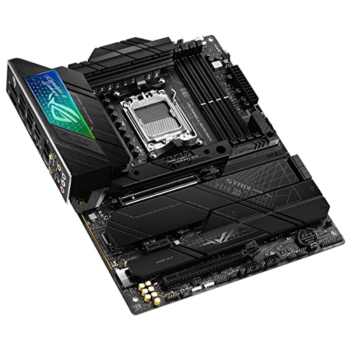 ASUS ROG Strix X670E-F Gaming WiFi - Placa Base ATX (AMD Ryzen AM5, VRM de 16 + 2 Fases, DDR5, 4 Ranuras M.2, USB 3.2 Gen 2 x 2, PCIe 5.0, WiFi 6E, AI Cooling II y Aura Sync)