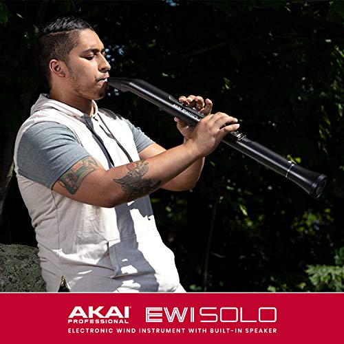 AKAI Professional EWI Solo - instrumento electrónico de viento con altavoz incorporado, batería recargable, 200 sonidos y conectividad MIDI USB