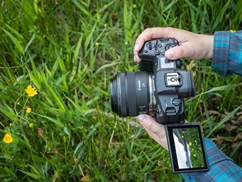 Canon Objetivo RF 24 mm F1.8 Macro IS STM - Lente Gran Angular, Foto Detalle y Vídeo Incluso con Poca luz, Lligero, Enfoque STM y estabilizador óptico 5 Pasos, Compatible con Sistema EOS R, Negro