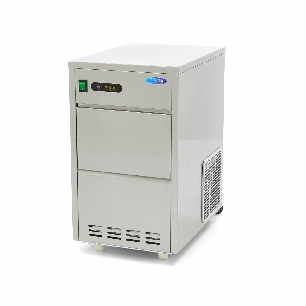 Máquina de cubitos de hielo con espacio de almacenamiento de 5 KG - 24 KG de cubitos de hielo por día - Catering - Máquina de cubitos de hielo de acero inoxidable