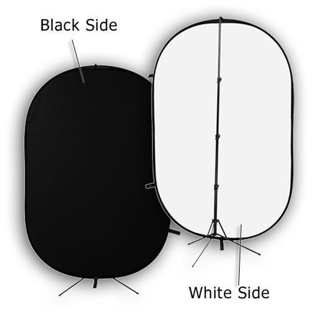 Bresser BR-3 Fondo plegable de tamaño 180cmx240cm negro/blanco