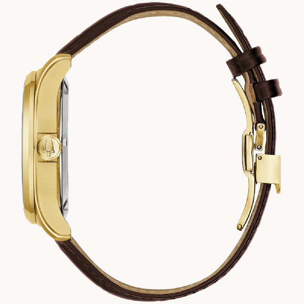 Bulova Reloj Analógico para Hombres de Automático con Correa en Cuero 97B210
