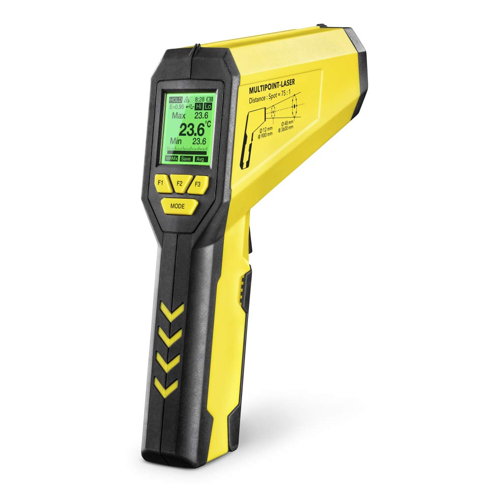 TROTEC Termometro Pirometro Infrarrojo TP10 Multipunkt Laser