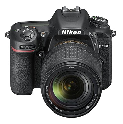 Nikon D7500 - Cámara réflex Digital con Objetivo AF-S DX NIKKOR 18-140 mm f/3.5-5.6G ED VR, 20,9 megapíxeles, Wi-Fi, Bluetooth, SD 8 GB 300x Premium Lexar, Color Negro