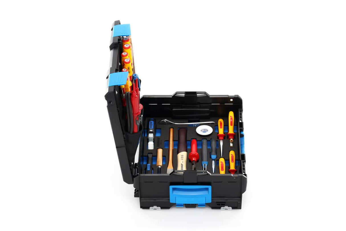 GEDORE Caja de herramientas L-BOXX 136, Juego de 36 piezas, Llena, Herramientas para electricistas, En caja de plástico, 1100-02