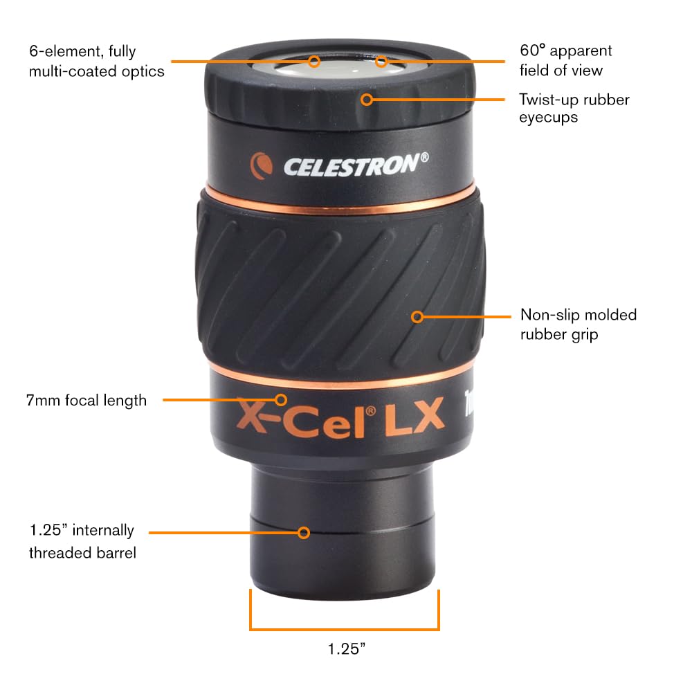 Celestron 93422 X-Cel LX Series: ocular de 1,25'', 7 mm