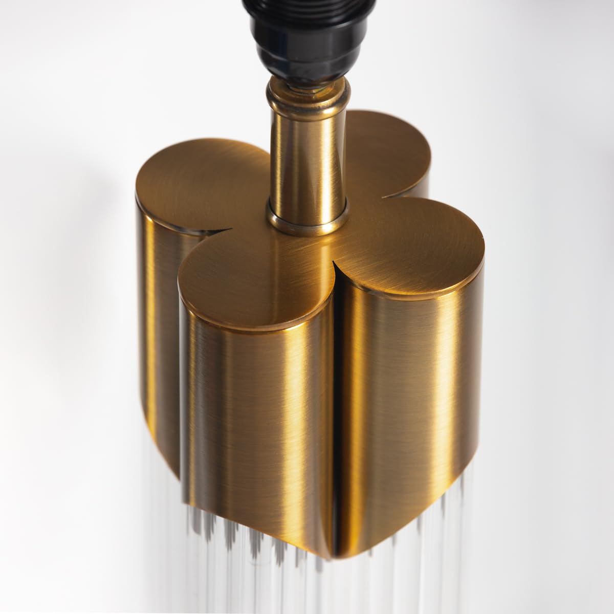 LAMPARA DE SOBREMESA 16X16X60 METAL DORADO/CRISTAL TRANSPARENTE SIN PANTALLA