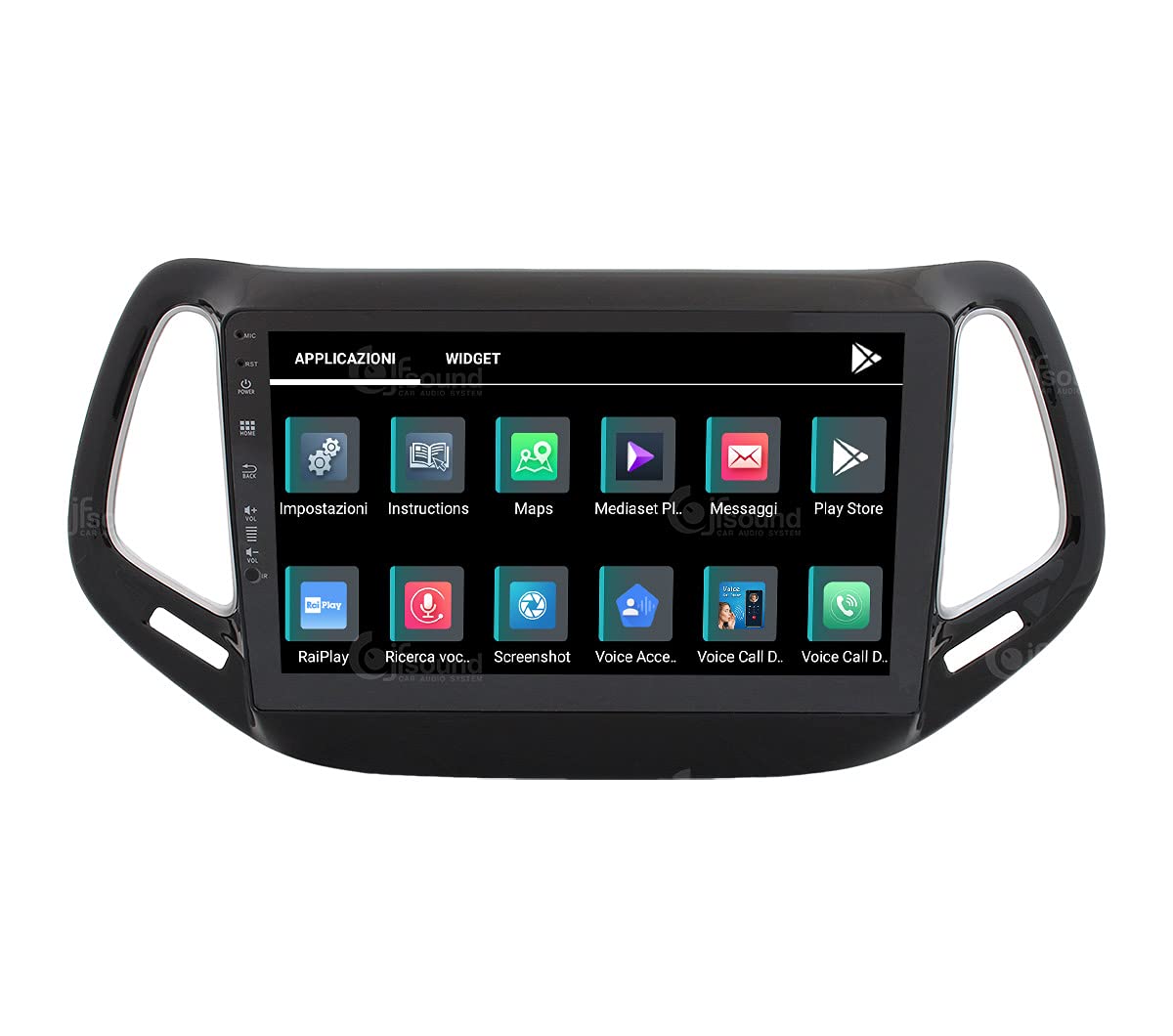 Autorradio de Ajuste Personalizado para Jeep Compass Android GPS Bluetooth WiFi Dab USB Pantalla táctil Full HD 10" procesador de 8 núcleos y comandos de Voz