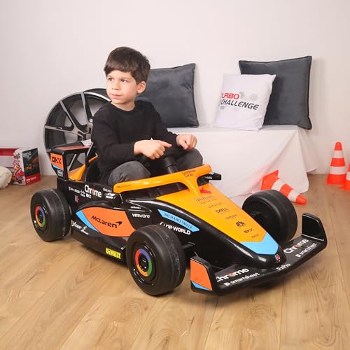 TURBO CHALLENGE - MC Laren - Portador eléctrico - 119706 - Coche teledirigido - Naranja - Máximo 30 kg - Plástico - Baterías Recargables y Pilas no Incluidas - De 3 a 5 años.