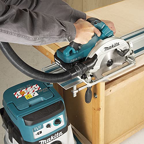Makita DHS783ZJU - Sierra de mano con batería (hoja de sierra de 190 mm de diámetro, lámpara LED, con función de arranque automático, dimensiones: 755 x 450 x 488 mm), color azul