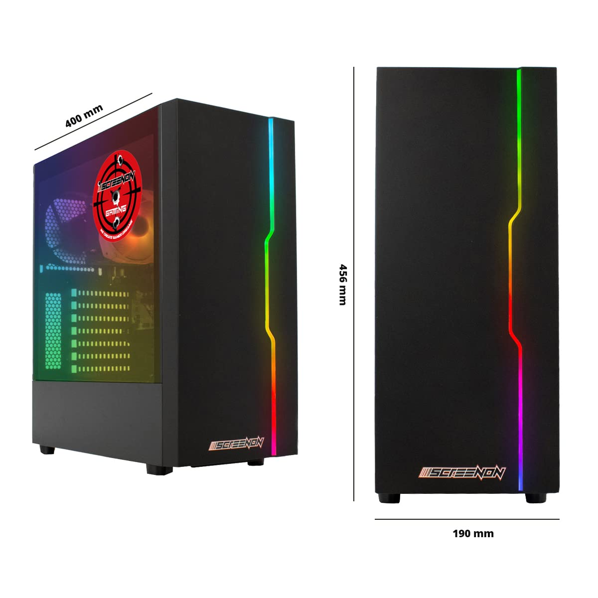 ScreenOn - Ryzen 7 5700G - 500GB SSD - GTX 1650 - Game PC A40128 - WiFi - Windows 11 Pro