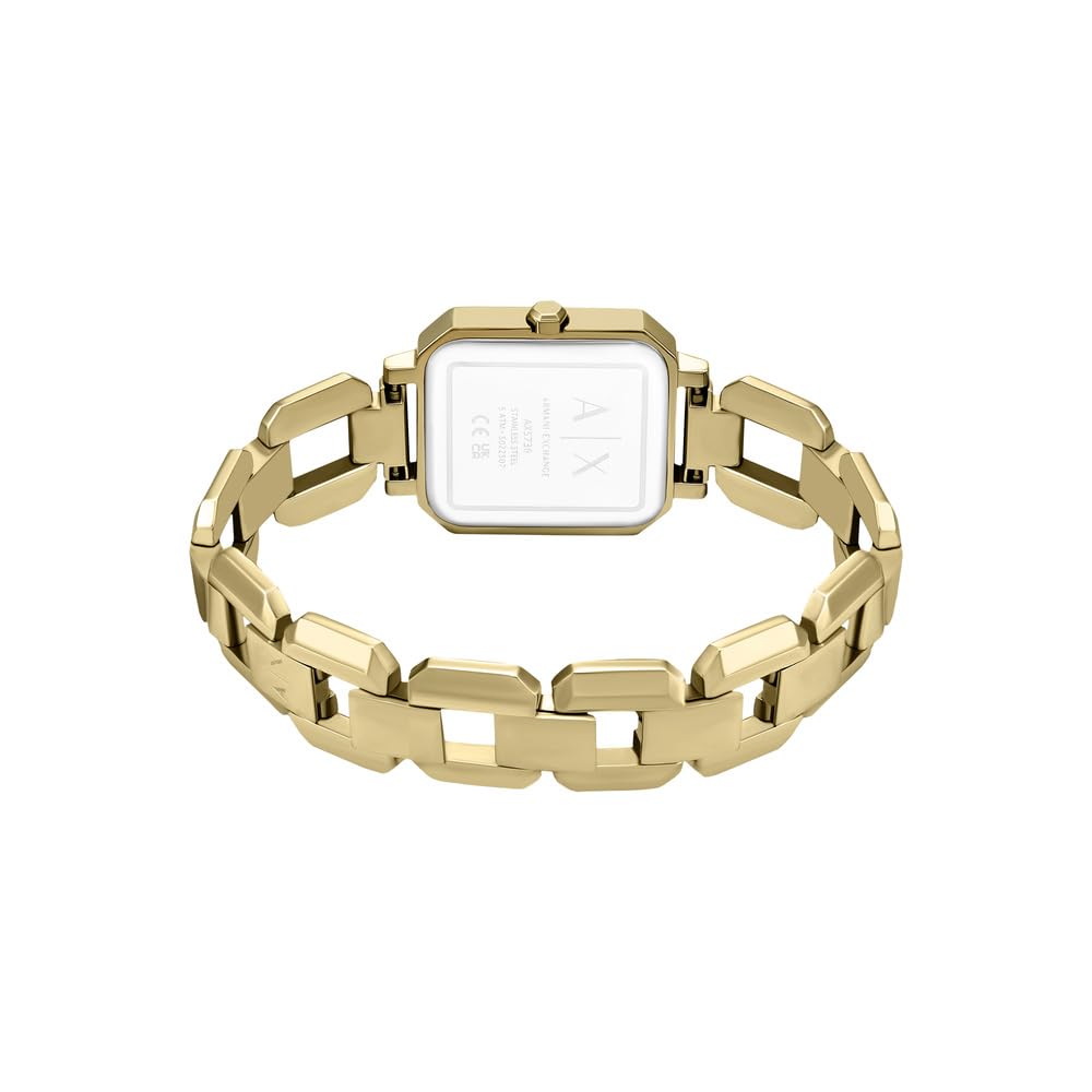 Armani Exchange Orologio da Donna, Quarzo Movimento a tre lancette e cassa da 27 mm con cinturino in Acciaio inossidabile