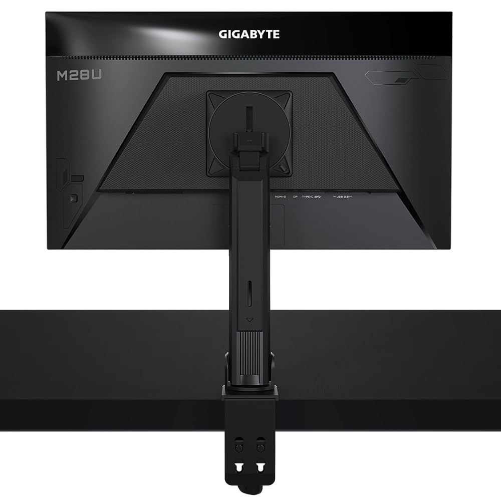 GIGABYTE M28U 28" Monitor de Juego 4K UHD Edición Brazo - 3840 x 2160, 144Hz, 1ms, 250 cd/m², FreeSync Premium Pro, Display HDR400, HDMI 2.1, Displayport 1.4