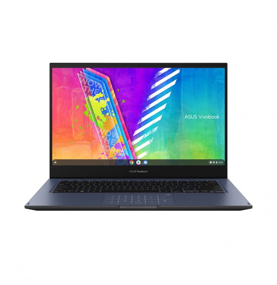 Asus VivoBook Go 14 Flip TP1400KA-EC040WS - Portátil 14" Full HD (Celeron N4500, 4GB RAM, 128GB eMMC, UHD Graphics, Windows 11 Home in S Mode) Azul Tranquilo - Teclado QWERTY español