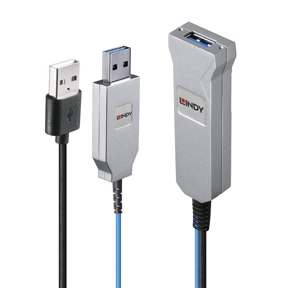 LINDY 43346 Cable USB 3.0 de fibra óptica de 100 m
