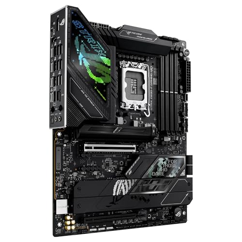 ASUS ROG Strix Z890-F Gaming WiFi - Placa Base ATX, 16+1+2+2 etapas de Potencia, DDR5, PCIe 5.0 Compatible con GPU de última generación, Cinco Ranuras M.2, WiFi 7, AI Overclocking, AI Networking II