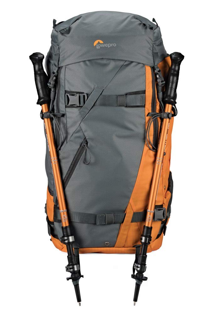 Lowepro Powder BP 500 AW LP37230-PWW - Mochila para exteriores (gris/naranja) para caminar, senderismo, senderismo y deportes de invierno para equipos de foto/video y artículos personales (se adapta a