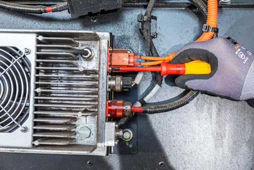 HAZET 150/39 Juego de herramientas VDE, aisladas, 39 piezas, para trabajos en sistemas de alta tensión, cuadrado de 1/2 pulgada, perfil de tracción, en HAZET L-Boxx