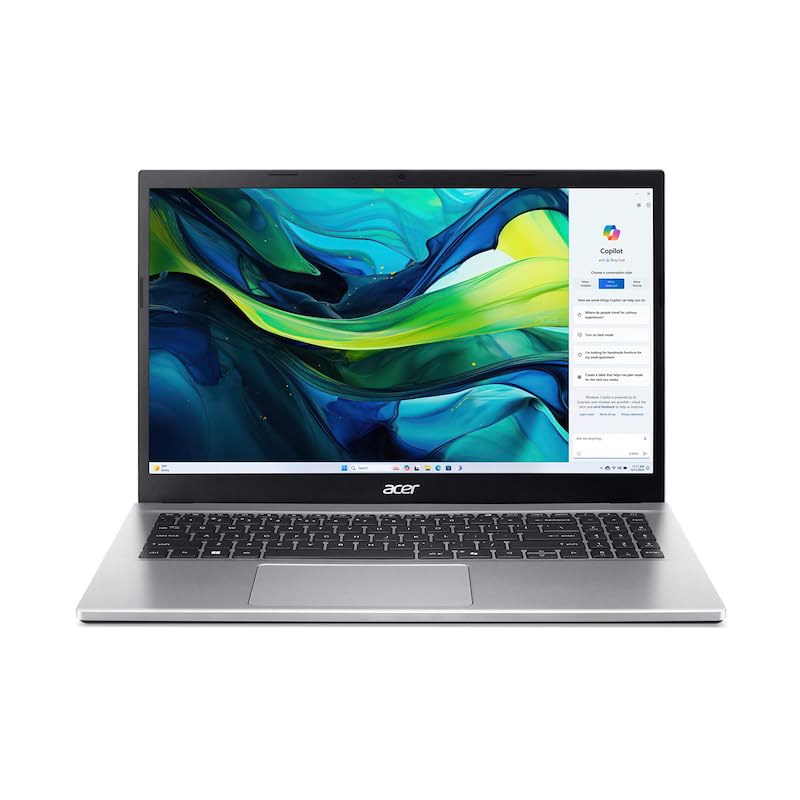 Acer Aspire Go 15 AG15-42P, Ordenador Portátil 15,6" Full HD (AMD Ryzen 5 5625U, 8 GB DDR4 RAM, 512 PCI Express SSD, AMD Radeon Graphics, Windows 11 Home) Plata, Teclado QWERTY Español