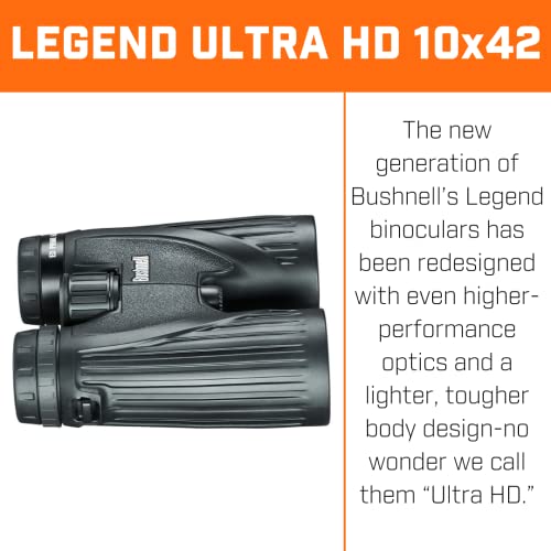 Bushnell Legend 10 x 42 mm Ultra HD Prismático, Unisex, Negro, Talla Única