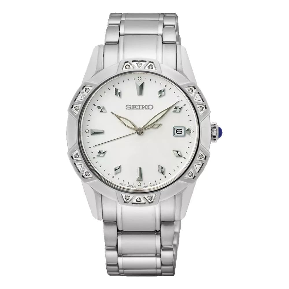 Seiko Reloj Analógico para Mujer de Cuarzo con Correa en Acero Inoxidable SKK727P1