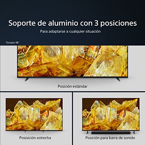 Sony BRAVIA XR-55X90L, 55 Pulgadas, TV Full Array LED, 4K HDR, Smart Google TV, Funciones Eco, Bravia Core, Óptimo para PlayStation5, Marco de Aluminio