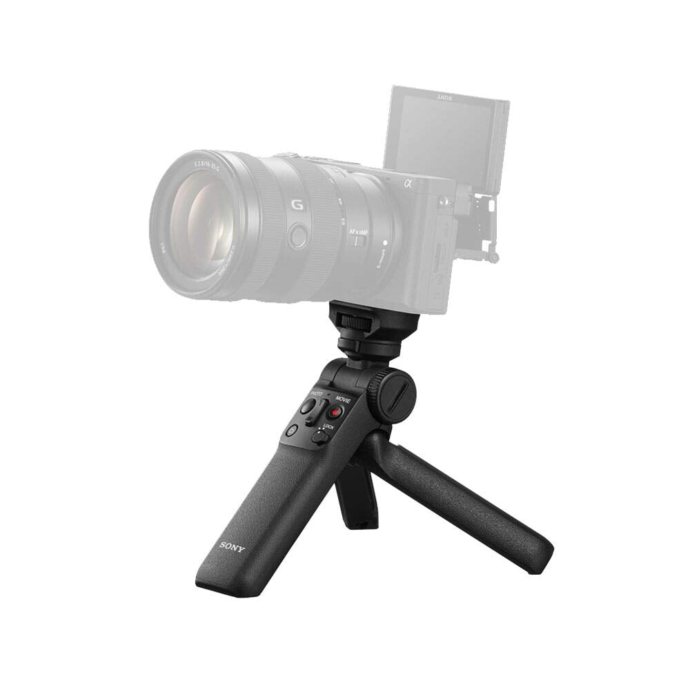 Sony GPVPT2BT.SYU Estabilizador para cámaras, Agarre con Mando a Distancia Bluetooth, función de inclinación y trípode, Color Negro
