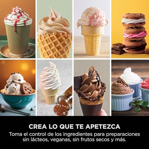 Ninja Swirl by CREAMi máquina de helados y máquina de yogurt helado con 2 tarrinas, 13 funciones, prepara helado, helado cremoso, gelato, sorbete, batido y más, opción de extras, Plata, NC701EU