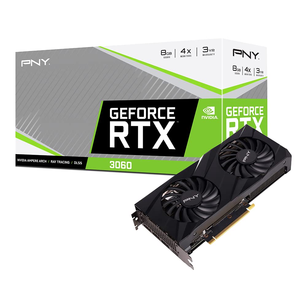 PNY GEFORCE RTX™ 3060 8GB Verto Dual Fan Edition Tarjeta gráfica