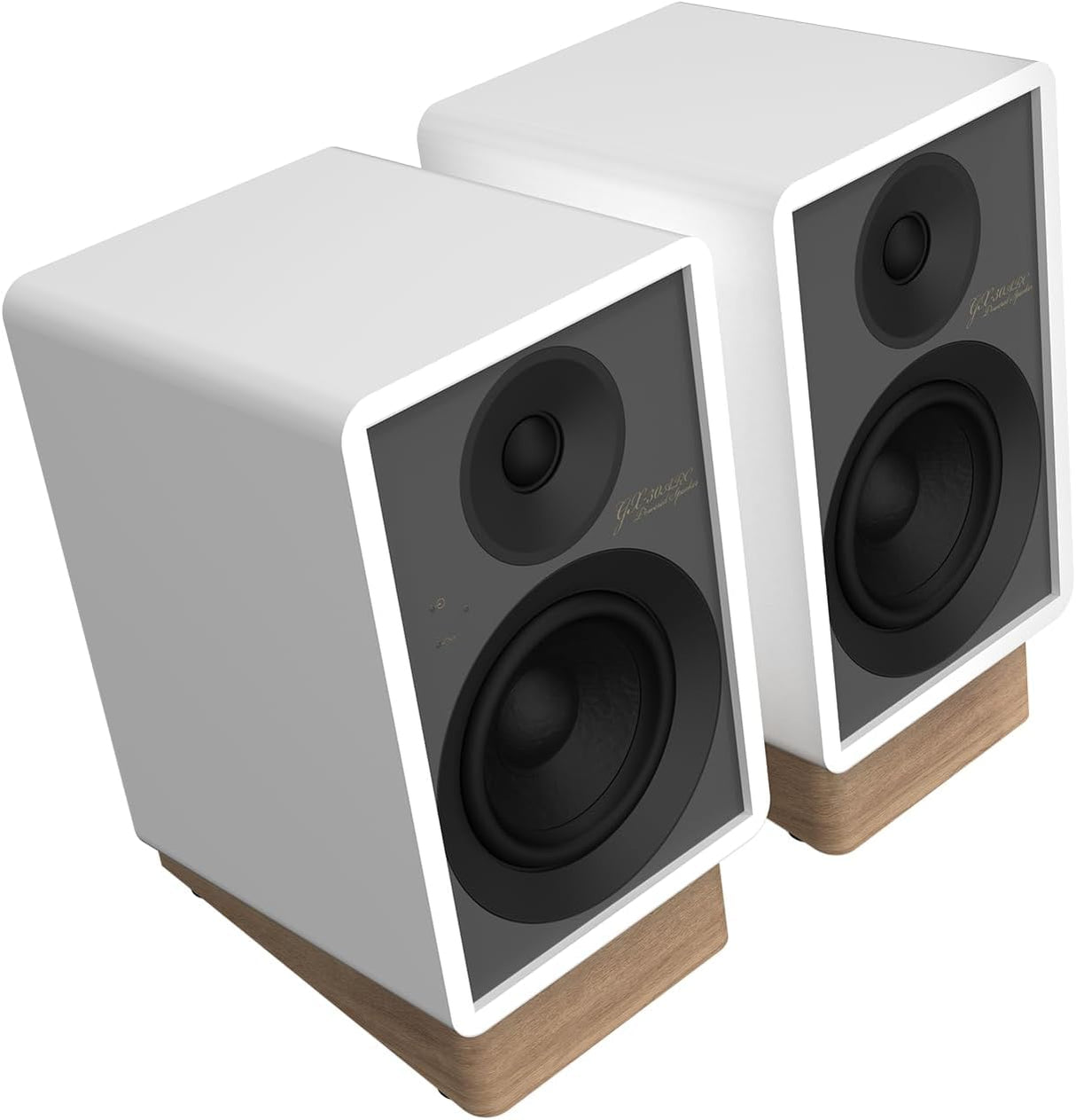 ONKYO Creator Series GX-30ARC Powered Speakers, White - 4" woofer, HDMI ARC, USB/C, Line/Phono, Optical Ports, Bluetooth 5.3 Audio connectivity