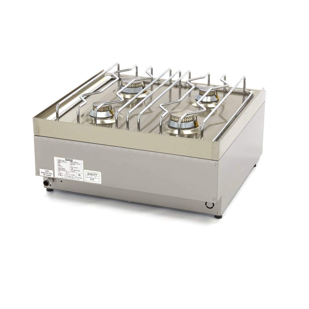 Maxima Cocina de gas Commercial Clase Gastro – 600 x 600 mm de profundidad – 2 quemadores – 2 x 5000 W + 2 x 3500 W