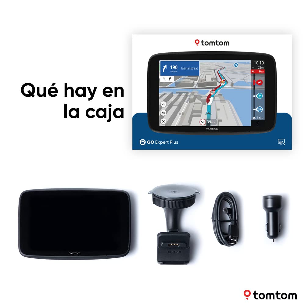 TomTom GO Expert Plus (Pantalla 7 Pulgadas, Traffic, mapas del Mundo, avisos de restricciones, actualizaciones rápidas vía Wi-Fi, señales visuales, USB-C) - Software actualizado