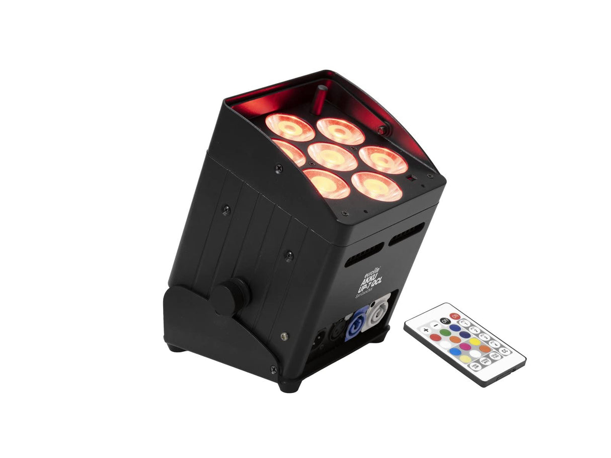 EUROLITE Set 4x AKKU UP-7 QCL Spot QuickDMX + Case (20000893) marca Eurolite