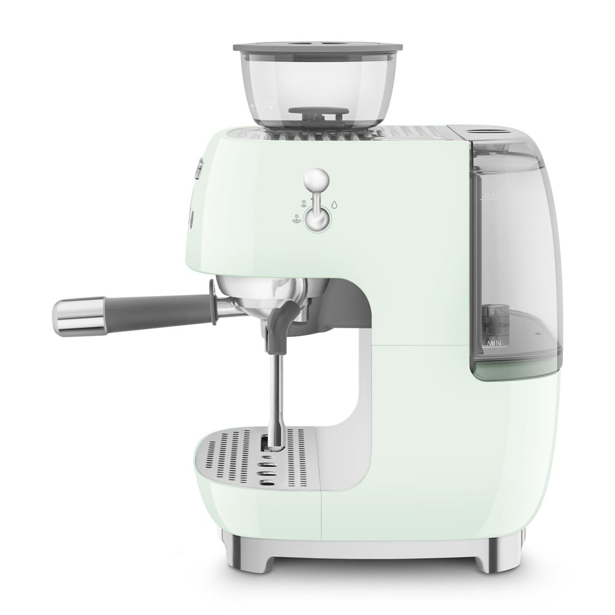 SMEG EGF03PGEU Cafetera Espresso con Molinillo, Plastic, Verde Pastel